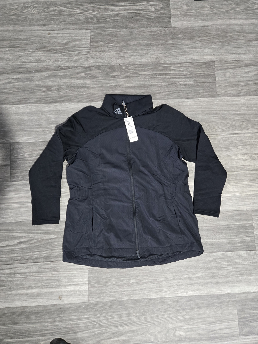 ADIDAS GOLF Womens' $130 HYBRID PARKA Full Zip Jacket Black Sz 2XL NWT